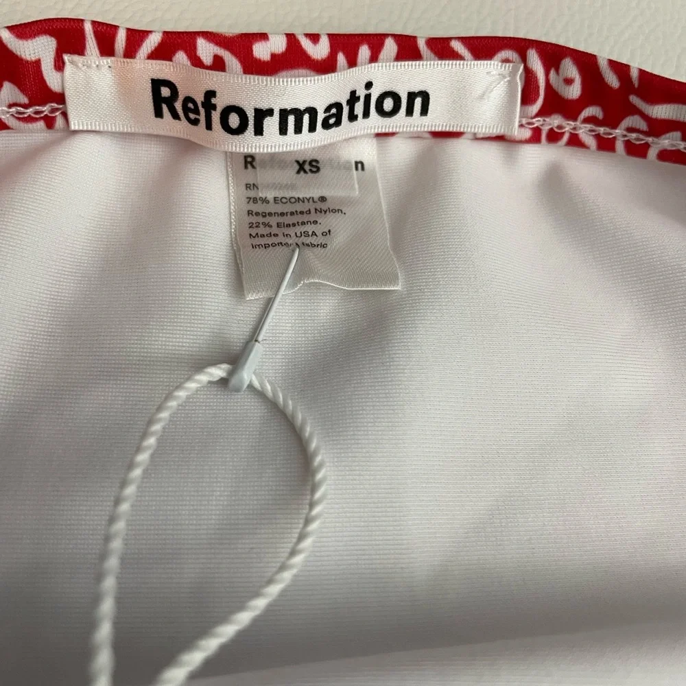 NWT Reformation Como scribble red bikini bottoms - Picture 5 of 9